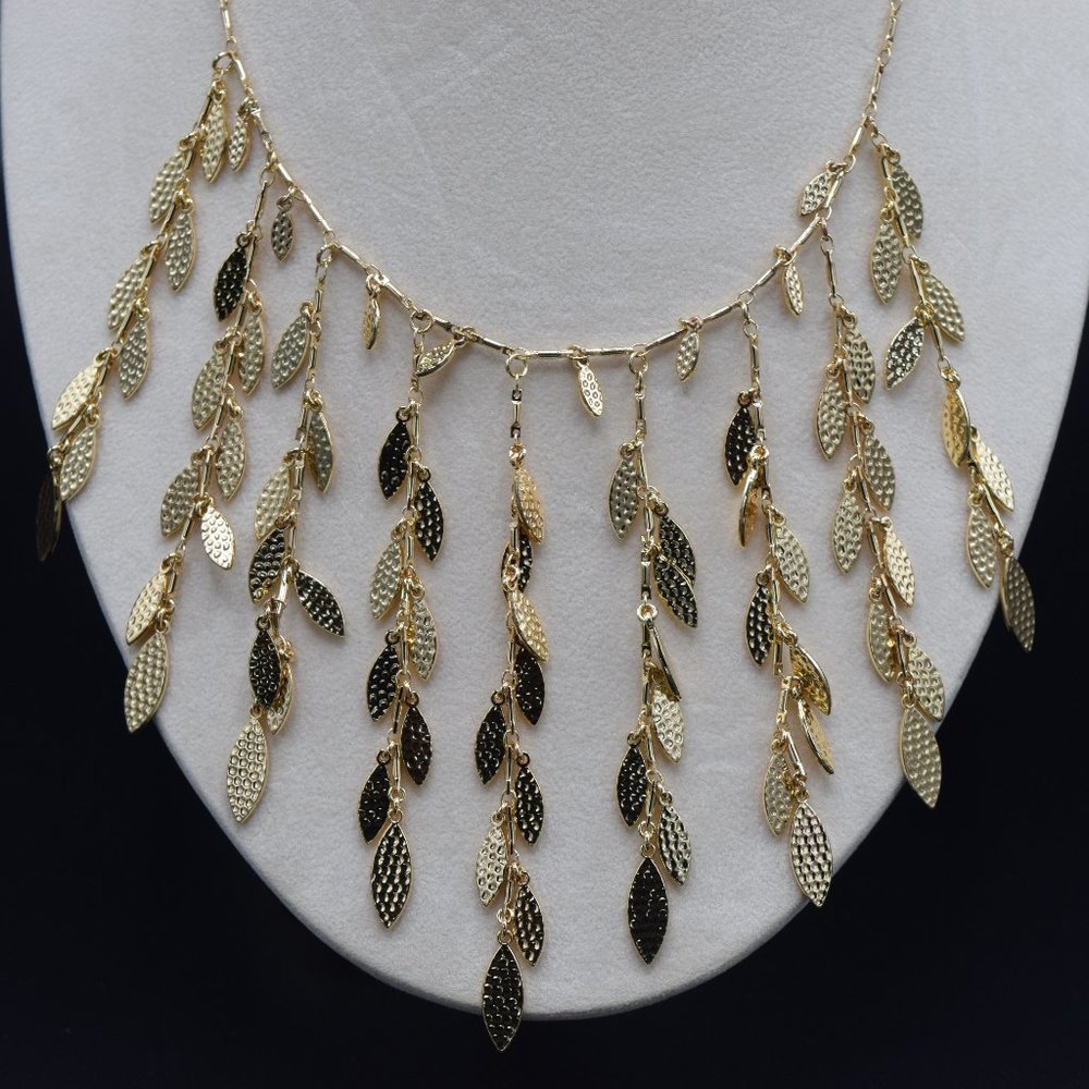 I.N.C. Gold Shaky Leaf Statement Necklace